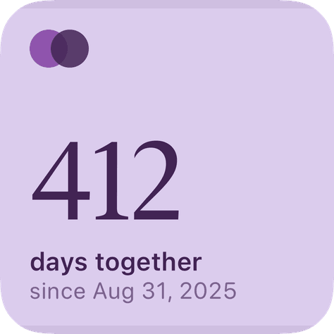 Lilac Film small days-together widget