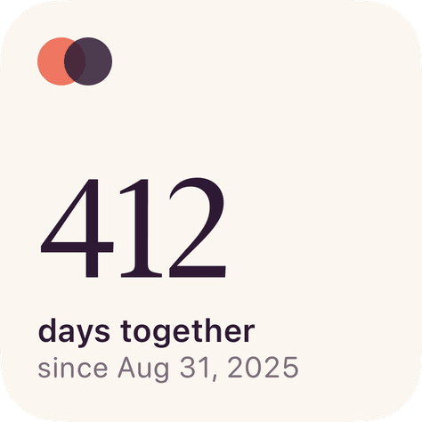 Paper small days-together widget