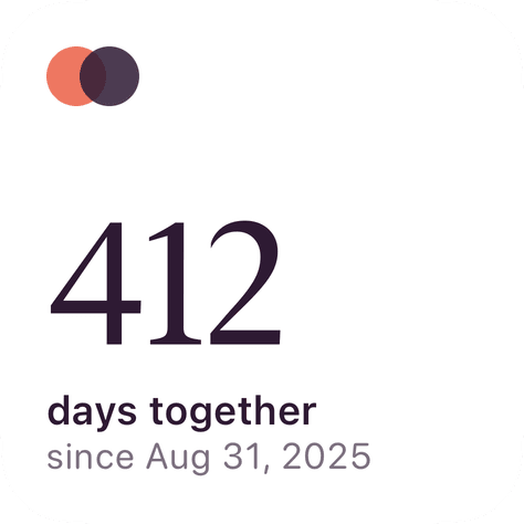 Polaroid small days-together widget